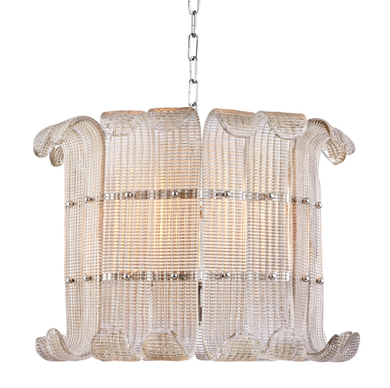 Brasher 8 - Light Chandelier, Polished Nickel