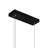 72" Black Chandelier with Integrated LED - Modern Linear Ceiling Light Fixture, Adjustable Height, Dimmable for Dining Room, Kitchen, or Living Room-94314921