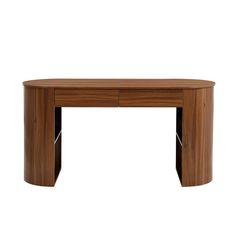 Bureau de rangement avec rangement, noyer foncé, Noyer foncé