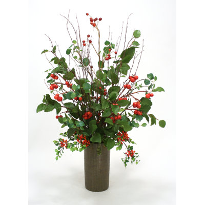 39'' Faux Foliage Plant in Ceramic Vase