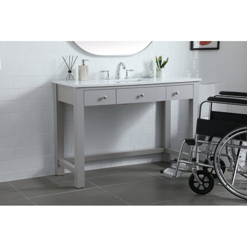 Ensemble de meuble-lavabo simple 48 po Hudson, Gris