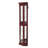 Cherry Display Cabinet, Lights, Tempered Glass Shelves, Mirrored Back Lighted Curio Demonstration With And-790641544