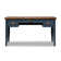 Brixham 53 inch Writing Desk, No Assembly Required, Blue Denim and Whiskey Finish
