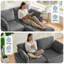 Canapé modulaire 72 "avec repose-pieds avec rangement, canapé modulaire en L convertible en L pour canapé-lit profond en chenille confortable avec méridienne-356723847