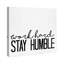 Stay Humble, Humble Hard Work Modern Black - Art textuel sur toile-71089733-71089742