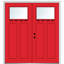 Portes d'entrée pré-montées en fibre de verre à 2 panneaux 1 panneau Craftsman-37180606-37180610-37180605