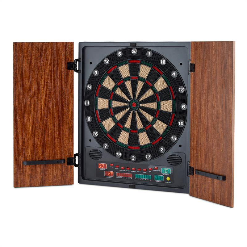 OneConcept Electronic Dartboard And Cabinet Set