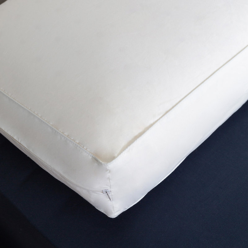 Blissful Cotton Memory Foam Pillow Zipped 100% Cotton Side Sleeper Firm 64x38cm