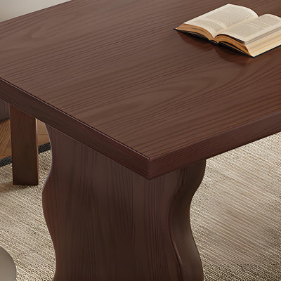 Brown Ash    Wood    Slab    Dining    Set