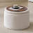 Modern Round Storage Ottoman , White-27032892