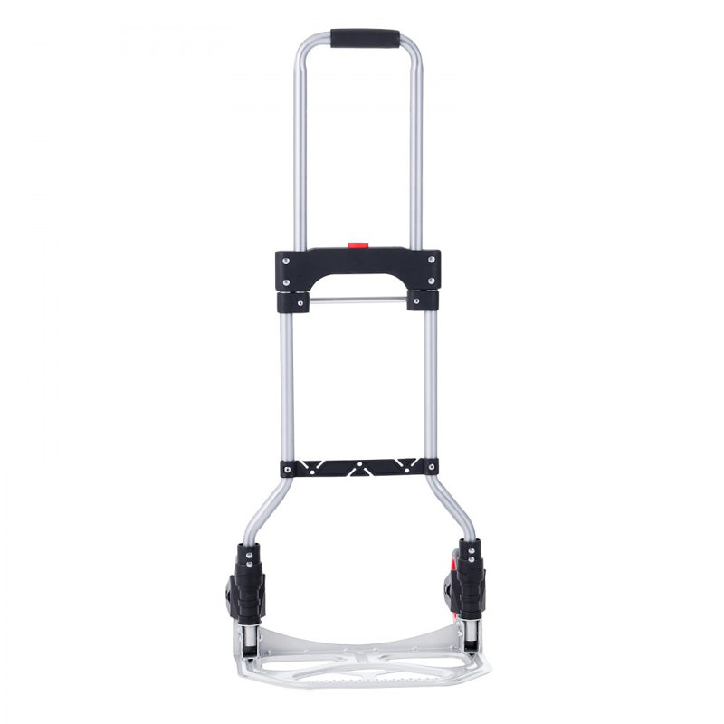 Chariot et chariot pliant, capacité de 176 lb, chariot pliable en aluminium, chariot à bagages robuste avec poignée télescopique et roues PP + TPR pour la maison, le bureau, le magasinage et les voyages