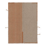 Rug & Kilim’S Accent Kilim, Beige With Orange Textural Stripes