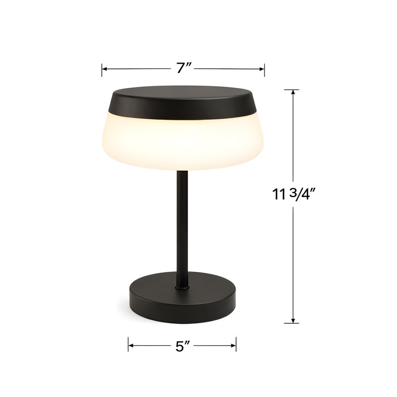 Lampe de table à DEL Prohibition - noir / blanc