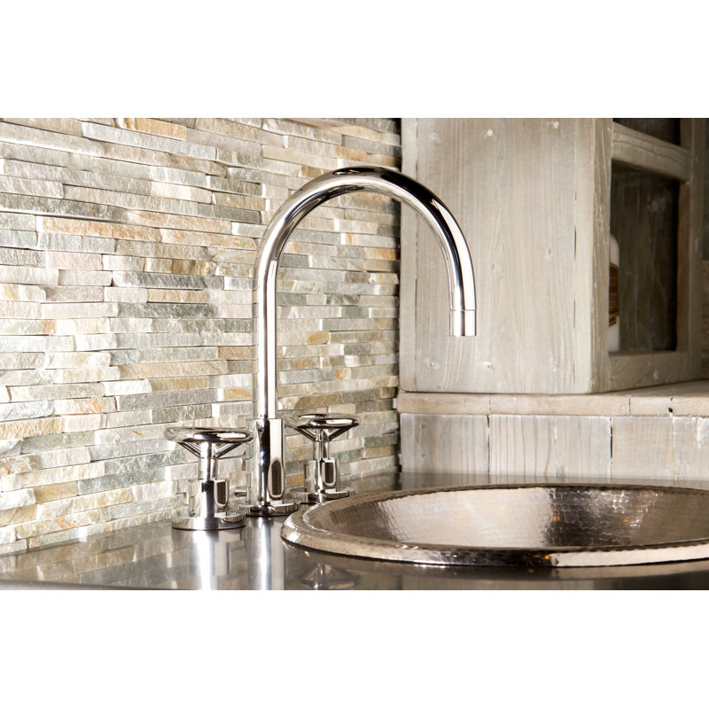 Slater Widespread Bathroom Faucet with Drain Assembly, Antique Copper