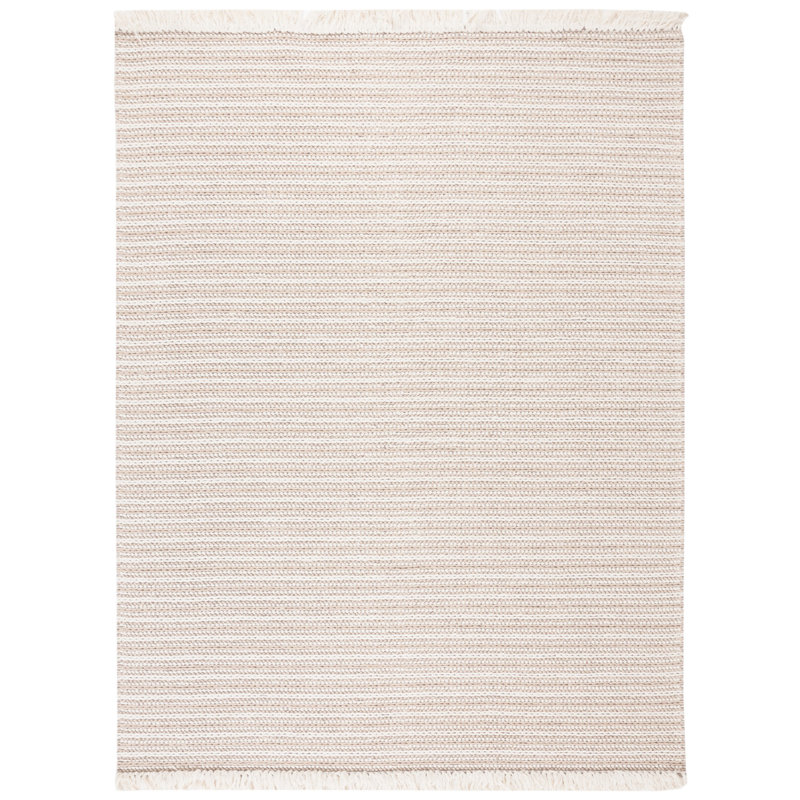 Tausin Hand Woven Wool Striped Rug, Rectangle 8' x 10'