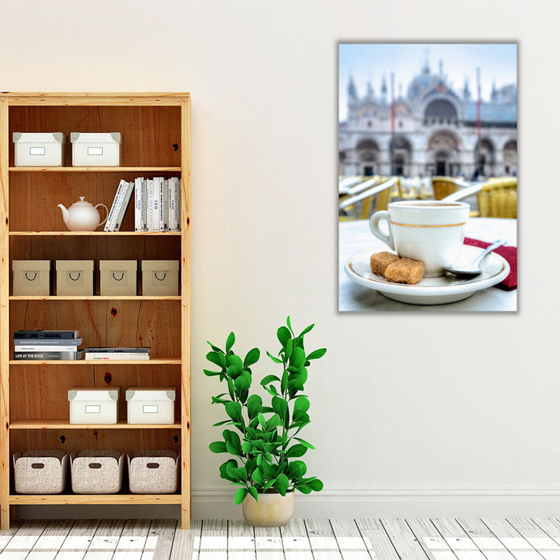 Caffe Piazza San Marco 2 - reproduction d'art sur toile, H 30 po x l 20 po
