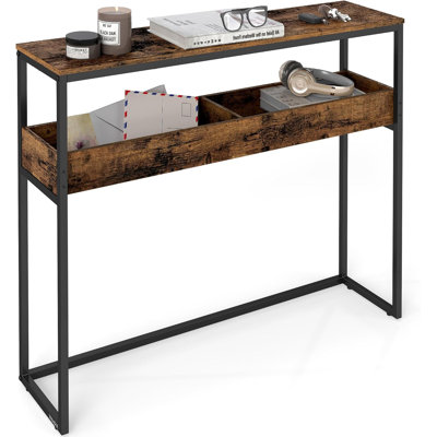 Table d'entrée à 2 niveaux, console étroite