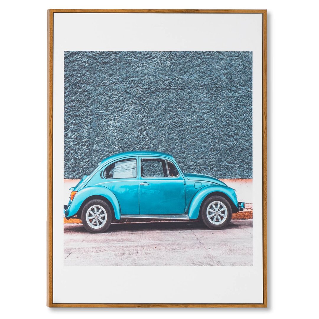 Gerahmtes Kunststoffbild Beetle Blue