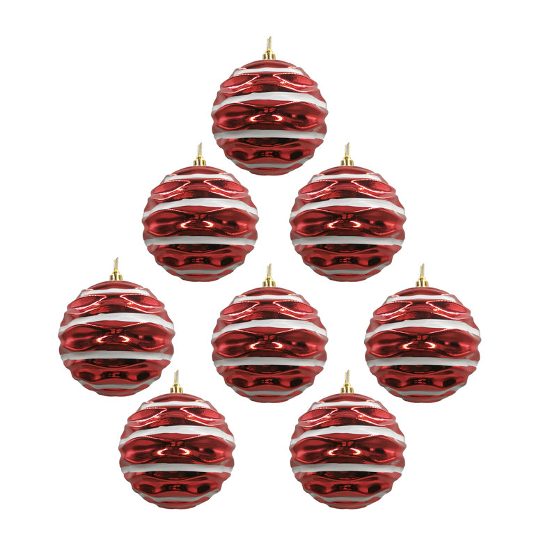 Ornement suspendu en plastique pour arbre de Noël D3,7 "