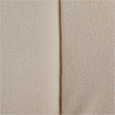 Ottoman 24” Round Contemporary Braided | Cream Velvet