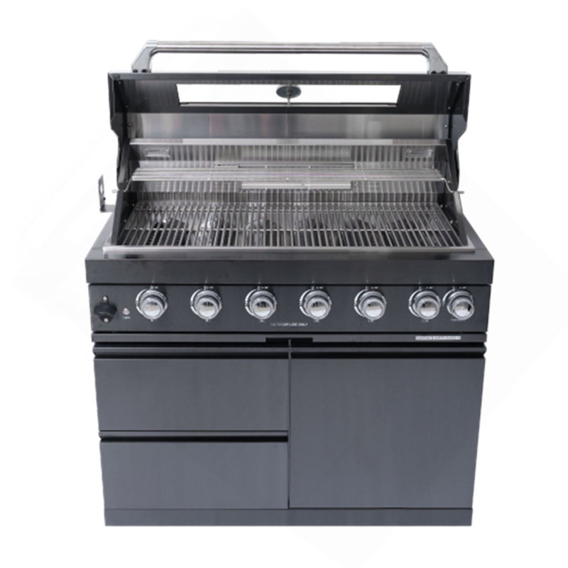 Barbecue au gaz propane noir 43 brûleurs 43 pouces