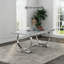 Ensemble de table de salle à manger 72 pouces avec chaises blanches Boucle-709107832-709107833