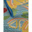 Tapis intérieur / extérieur bleu / jaune en polypropylène tissé à la machine Mikaela-98547233