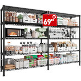 Marlia Steel Height -Adjustable Storage Rack Heavy Duty Shelving Unit