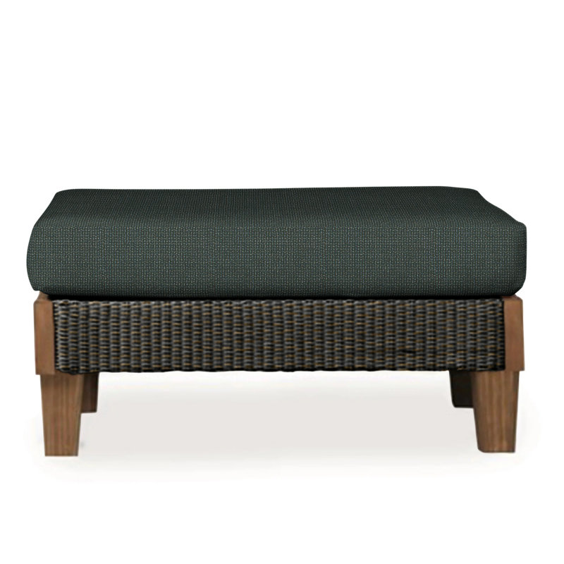 Catalina Outdoor Ottoman, Canvas Black Sunbrella® Canvas, Mink