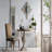 30” x 23.5” Artistic White Diamond Scrollwork Mirror – Fir Wood Frame Accent Mirror for Living Room/Entryway