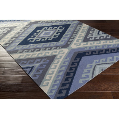 Tapis lime/gris anthracite en laine Feliciana
