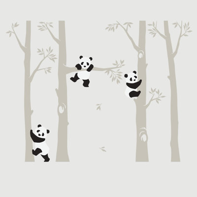 Tree with Pandas Wall Decal