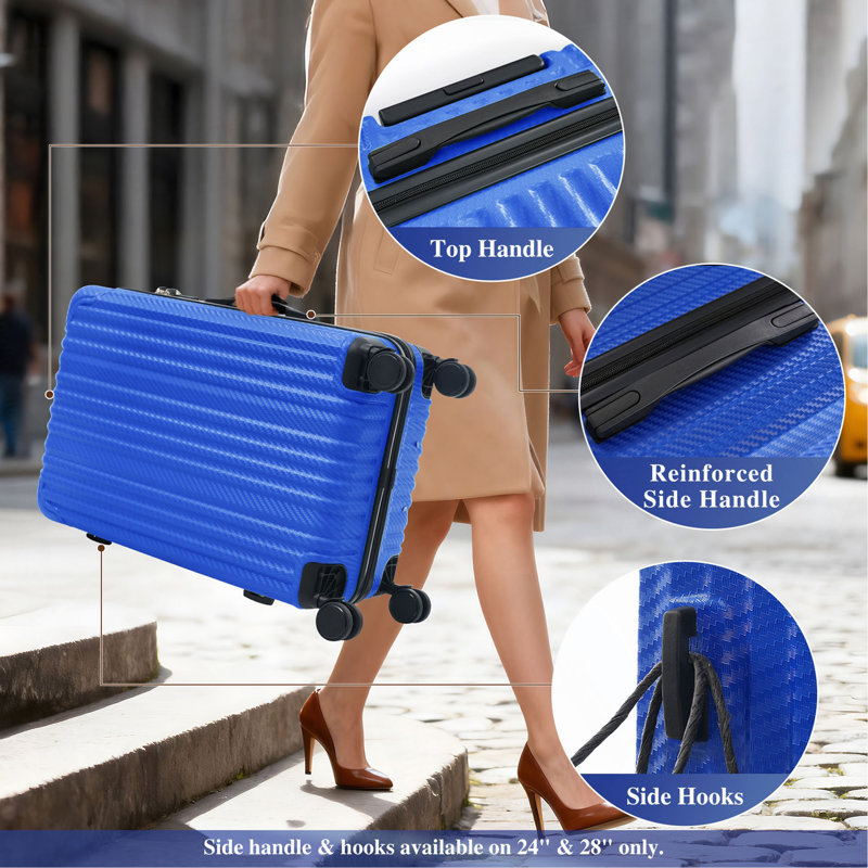 Ensemble de 6 valises, bagage à main léger et bagage à main, Royal Blue
