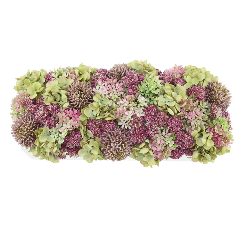 Hydrangea and Allium in Rectangular Planter