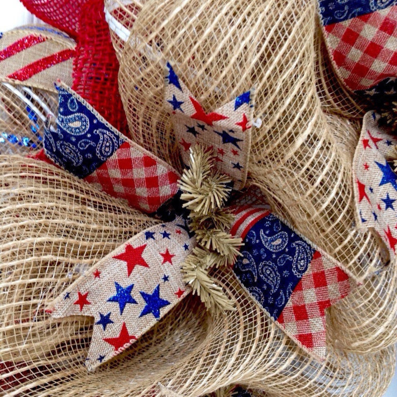 Patriotique Il n'y a pas de place comme la couronne faite à la main Home God Bless the USA