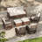 7-Piece Wicker/Rattan Patio Seating Group With Cushions-1127109515