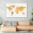 " Light Gold World Map " by Enchanté Designs-1199531131