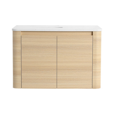 Bancker 30" Wall-Mounted Bathroom Vanity Base with Soft-Close Doors (Sink Not Included)