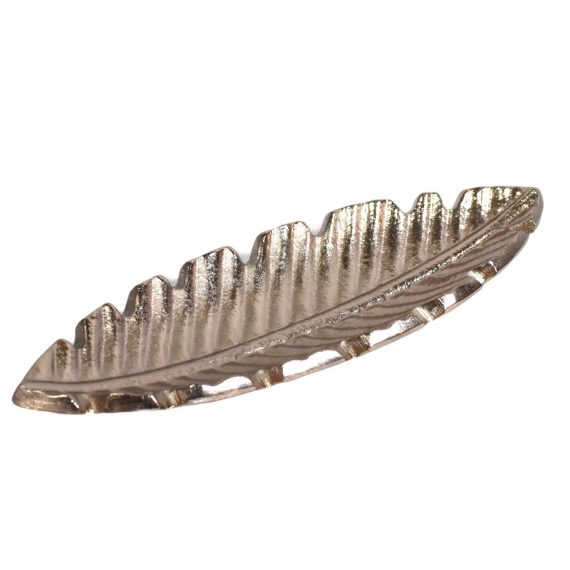 Bayou Breeze Iveta Aluminum Tray, Brown