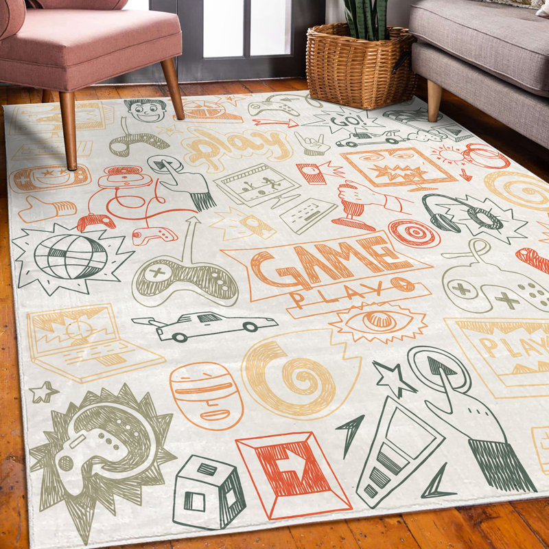 Tapis décoratif Klingler, Rectangle 4 pi x 5 pi 5 po