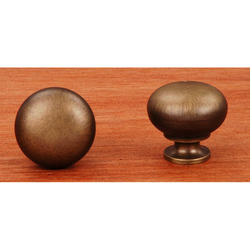 CK Series 1 1/4" Diameter Mushroom Knob, 1.25" H x 1.25" W x 1.06" D, Antique English