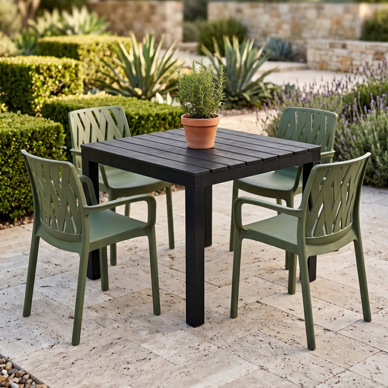Plastic Patio Dining Set Table,