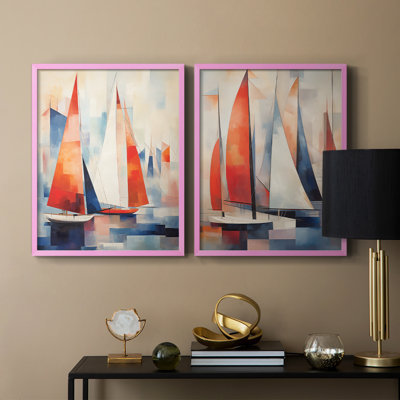 NAUTICAL Series CD XXXII - Reproduction encadrée de qualité supérieure - prête à être accrochée - aucun clou requis - aucun clou requis