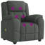Fauteuil inclinable de massage Vidaxl gris foncé 100% polyester, métal, contreplaqué