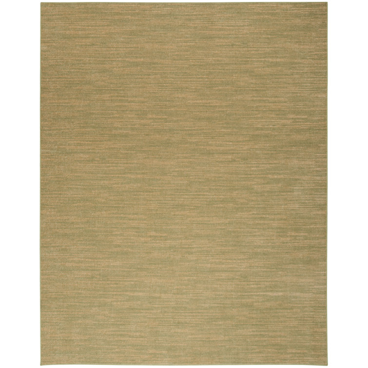 Nourison Essentials Green/Gold Indoor/Outdoor Area Rug