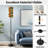 PeeNoke 68.5" Standing Floor Lamp mid century style seamless Dimmable Metal Pole Lamp with Linen Lampshade LED Bulb Included