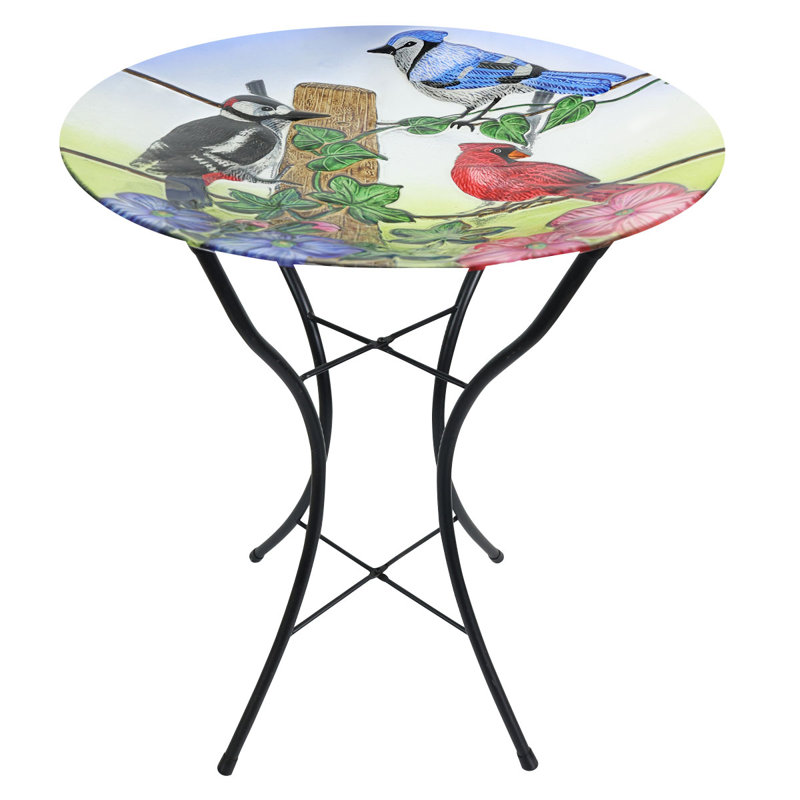 Bain d'oiseaux en verre Country Birds