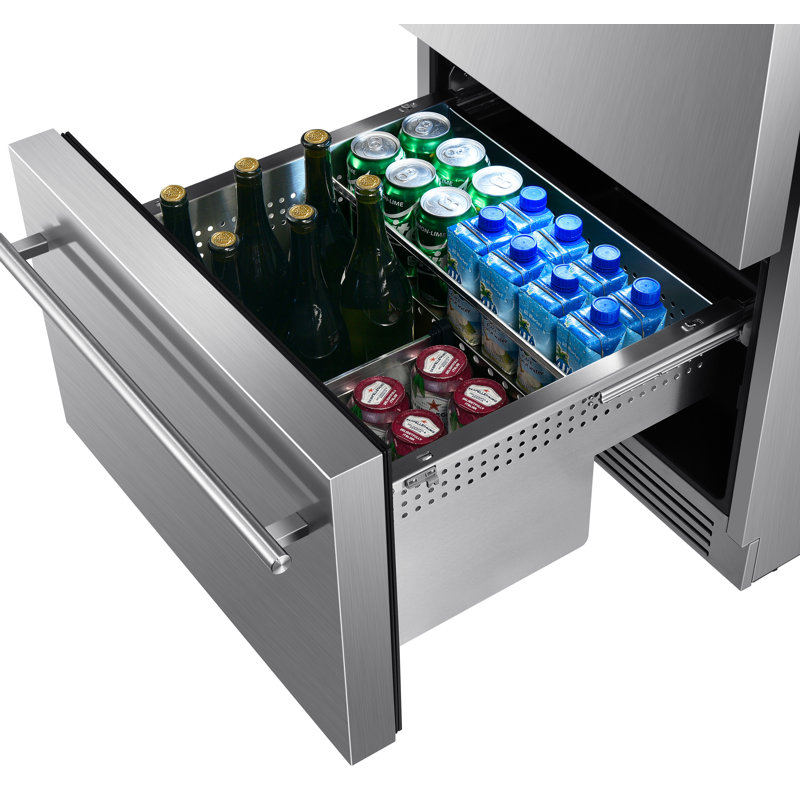 Transcend 24 in. 5.4 cu. ft. Built-In / Freestanding Outdoor Beverage Refrigerator in Stainless Steel
