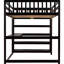 Lit mezzanine double pour chambre à coucher. Avec bureau et tablettes. Lit de construction. Livré avec dessous