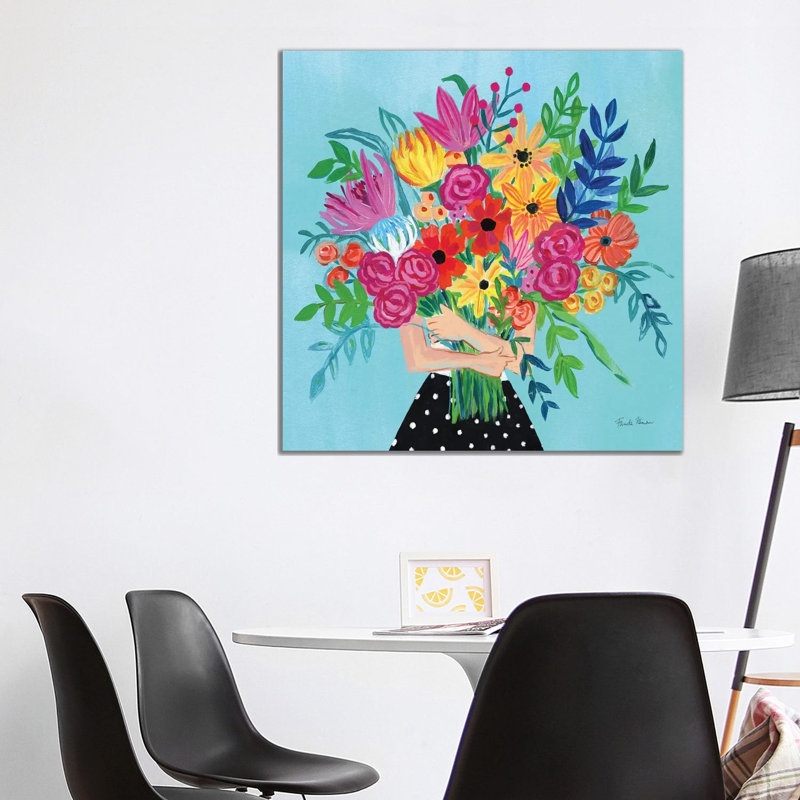 A Bunch Of Flowers II by Farida Zaman - Wrapped Canvas Print, 93.98 cm H x 93.98 cm W x 1.91 cm D
